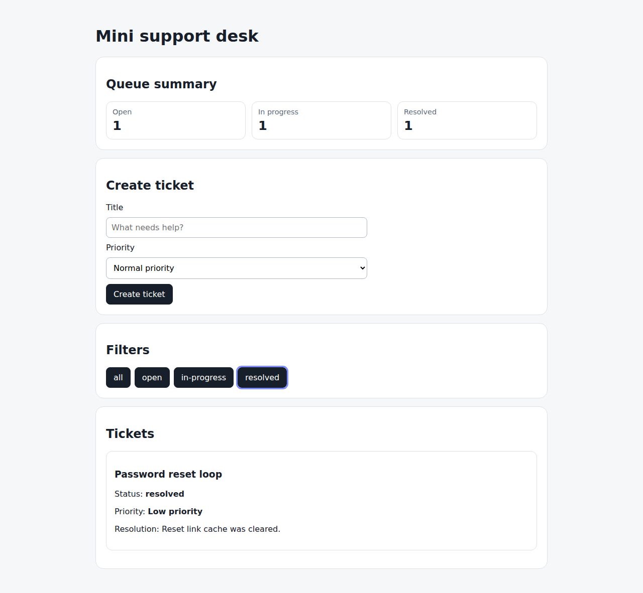 TICKET-FILTERING-S003:39 When the user selects the resolved filter